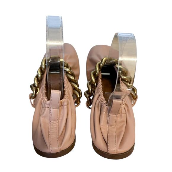 Stella McCartney Falabella Faux Leather Pink Chain Ballet Flats 38.5 - Picture 7 of 10